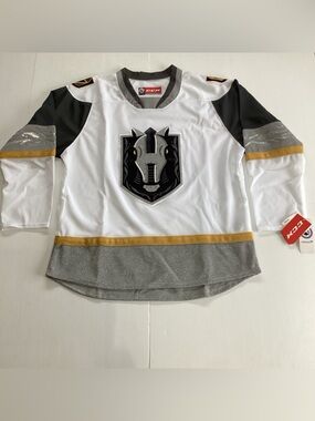 Henderson Silver Knights CCM Jersey Large Embroidered Patch BLANK Back White